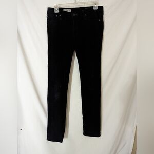 Adriano Goldschmeid AG Black Corduroy the Premiere Skinny Straight Pants Sz 28R